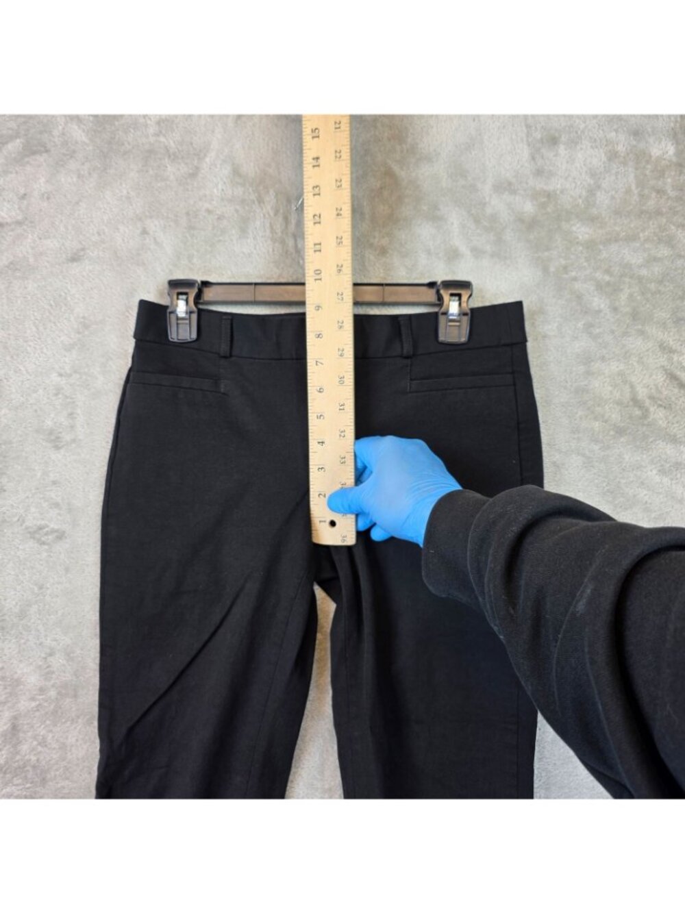 Banana Republic Sloan Dress Pants Womens 4 Black Twill Slim Crop Ankle Stretch - Picture 7 of 11